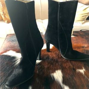 Bellini Vinnie Black Leather and Suede Boots  Sz 10